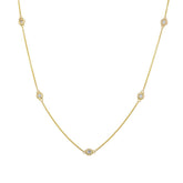 Delicate Bezel Set Diamond Necklace - Dracakis Jewellers